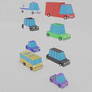 3D model cartoon city