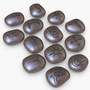 Witch Rune Stones 3D model