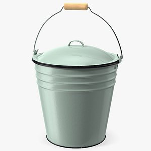 3D blue enamel bucket lid