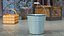 Secchio smaltato blu con coperchio 5L