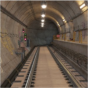 Subway Tunnel 3D model