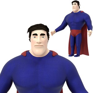 superhero character 3D model