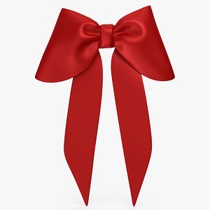 3D model red bow