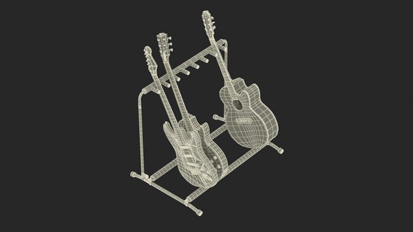 modelo 3d Guitarras en el estante de guitarras - TurboSquid 2346002