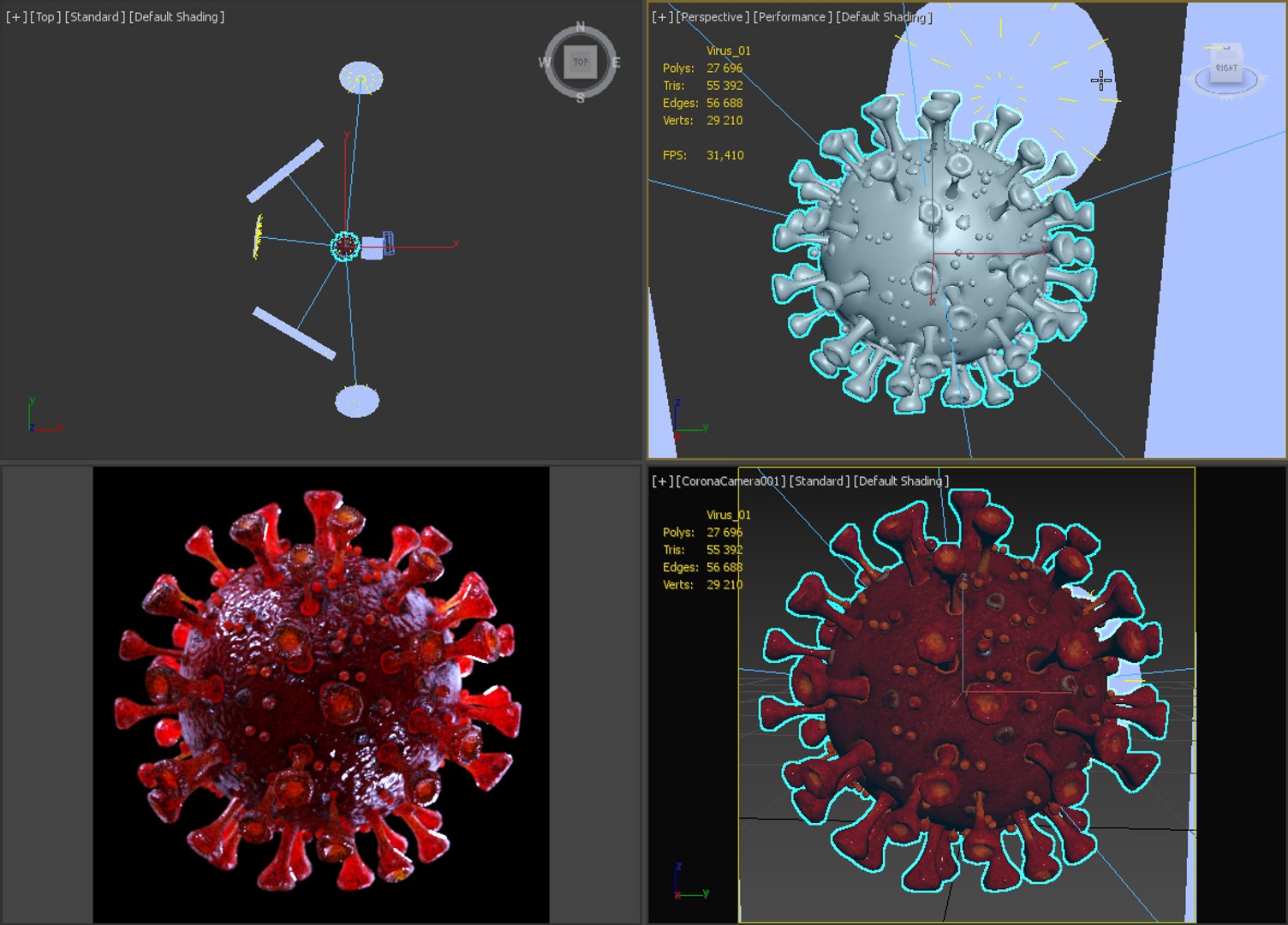 3D Model Coronavirus Sars-cov-2 - TurboSquid 1521000