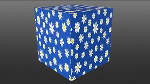 Daisy Pattern Wall 4k Pbr Texture 3D
