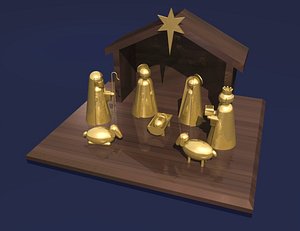 nativity scene 3d model