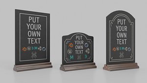 Classic Ogee Stand Chalkboard Trio model