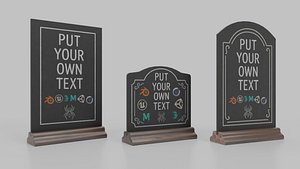 Classic Ogee Stand Chalkboard Trio