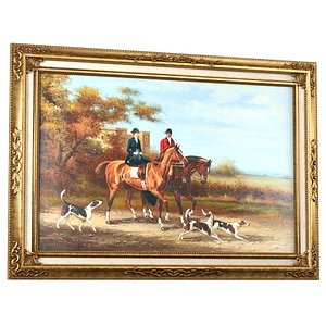 3D Classic picture gold passepartout Frame 3D model