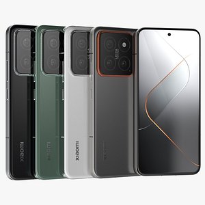 3D Xiaomi 14 Pro All Colors model