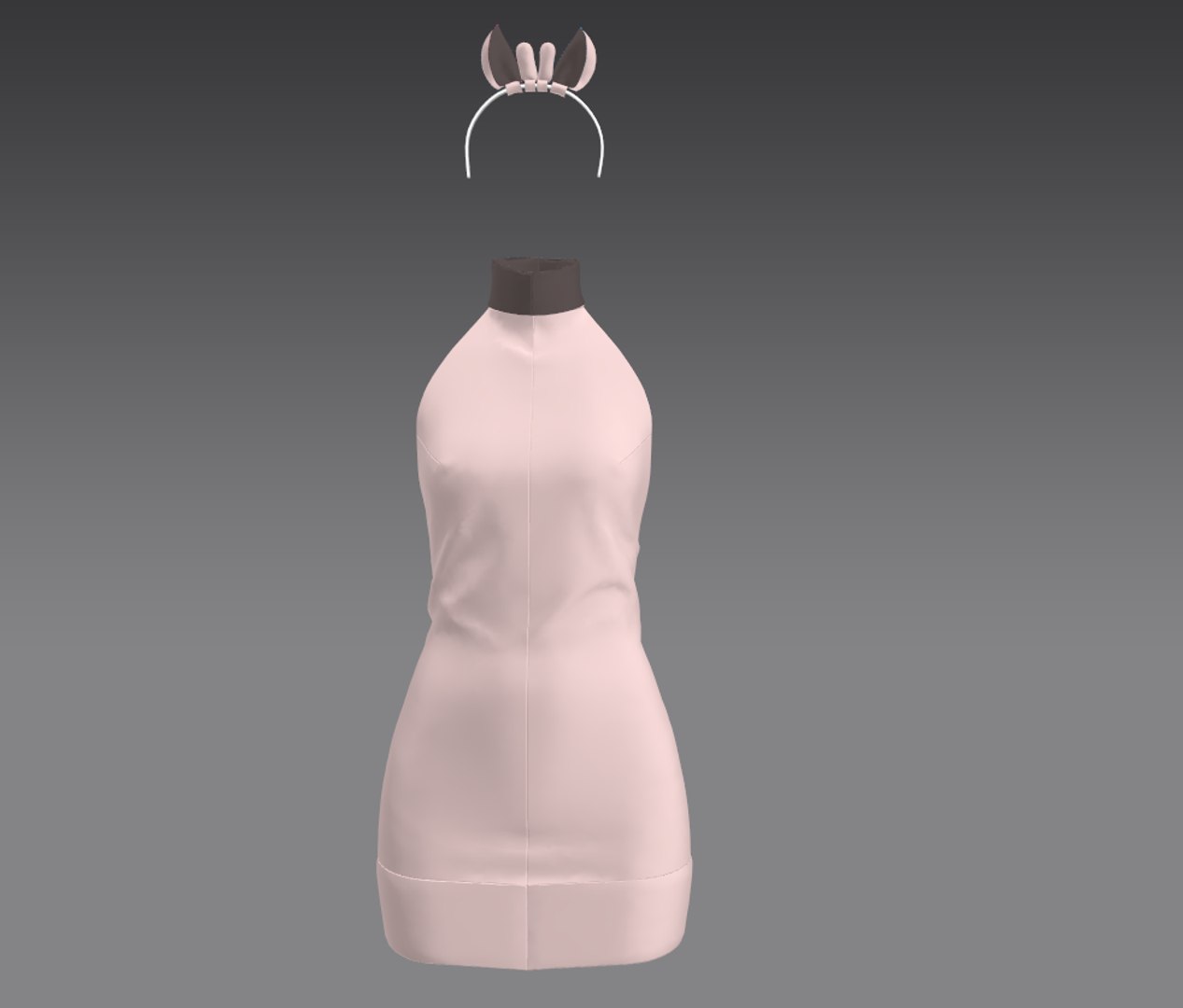 Cow cosplay dress with head band 3D model - TurboSquid 1916676