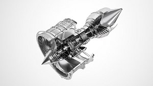 Jet Engine Cutaway 3D model