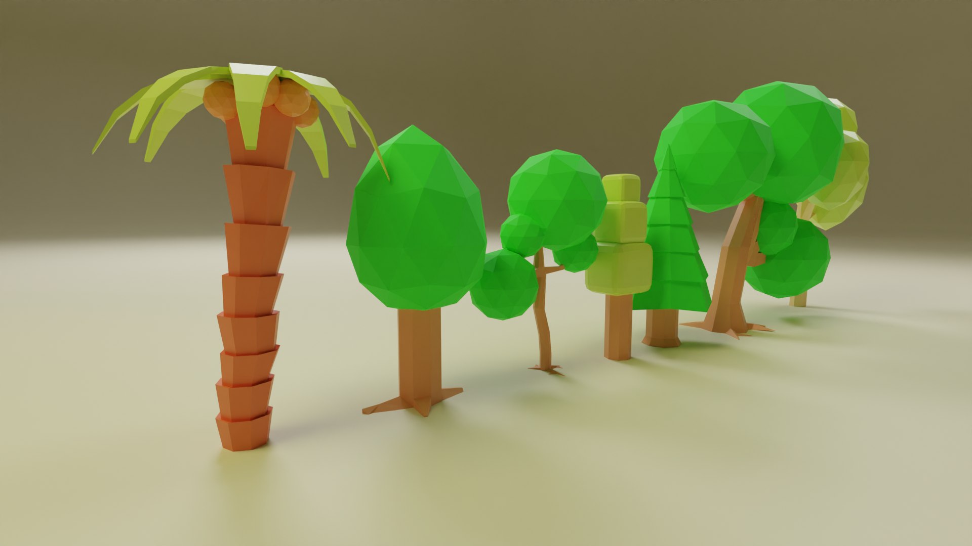 Low Poly Tree Model - TurboSquid 2127373