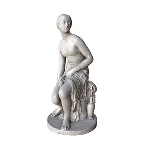 Nymph prepare for the bath Statue