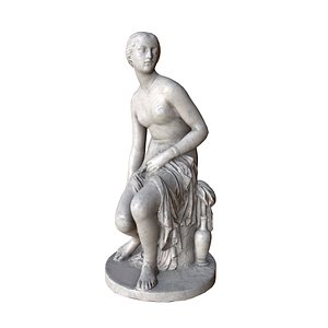 Nymph prepare for the bath Statue