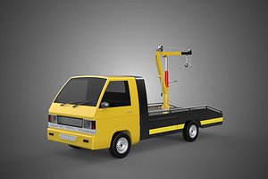 HYDRAULIC JACK CRANE LIFTING MANUAL WINCH HOIST TOW TRUCK PICKUP 3D