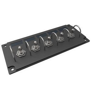 toggle switches panel 3D model