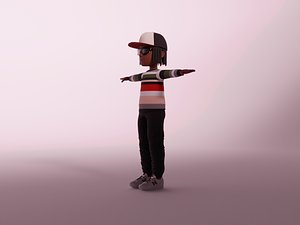 3D model Rap Cartoon Character