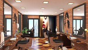 hair salon womens 3d model