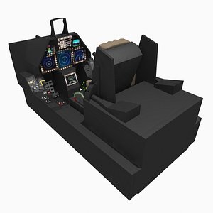 3D model F22 cockpit