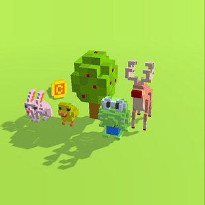 Pixel Pack of Animals Low Poly