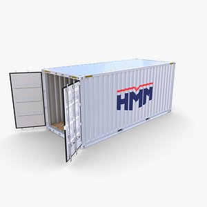 3D 20ft Shipping Container HMM v1 model