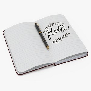 Open Journal with Fountain Pen