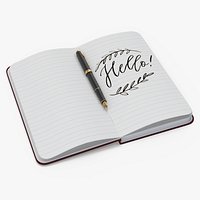 Open Journal with Fountain Pen
