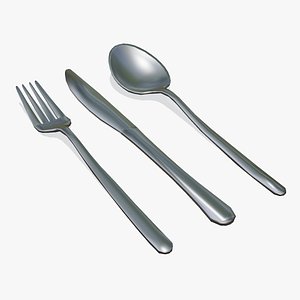 Low-poly Cutlery