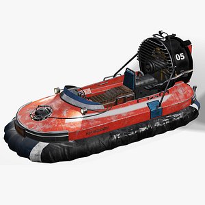 Futuristic Hovercraft 3D Model  Game Ready Vehicle for Unreal  Unity 3D model