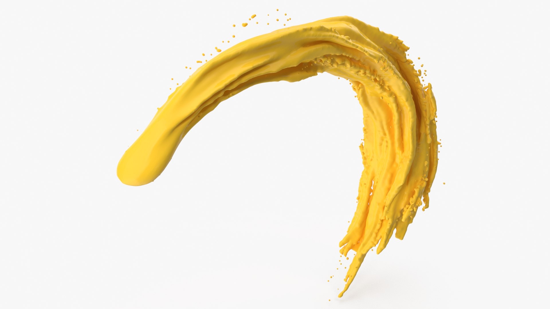 Yellow Splash 23 Model - TurboSquid 1872533