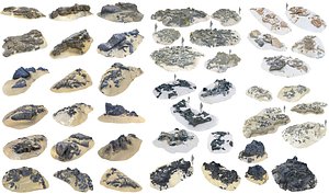 Dark Dunes  Rocky Beach  Ultimate Nature Terrain Pack model