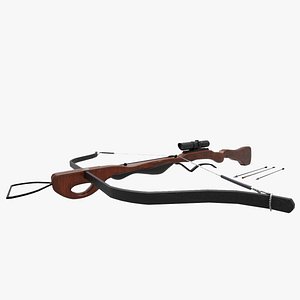 3D Medieval Crossbow Retrofitted Game Ready