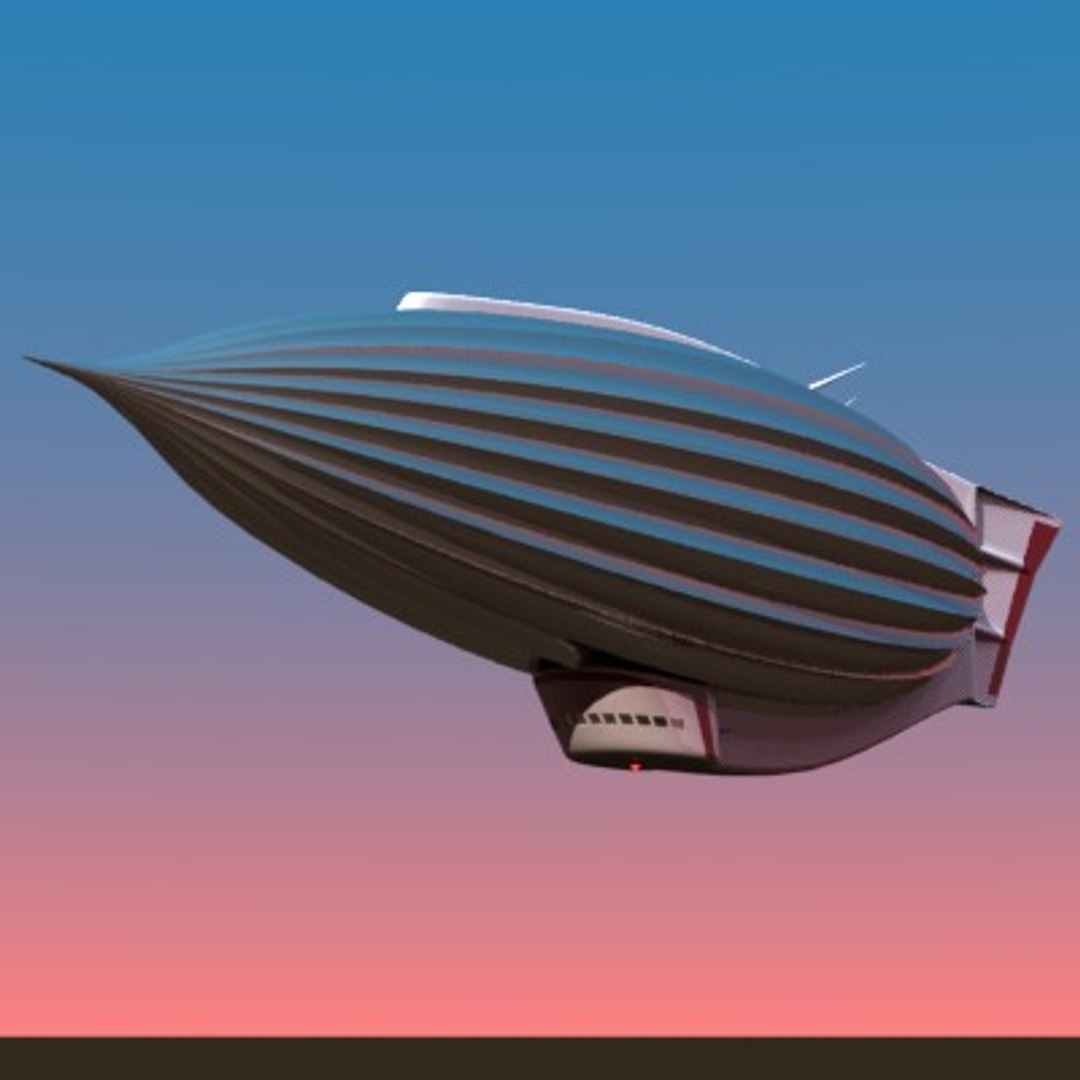 3d futuristic blimp