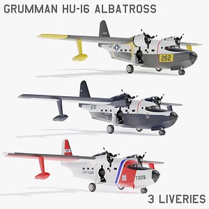 grumman hu-16 albatross aircraft 3d model