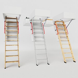 loft ladder 3D model