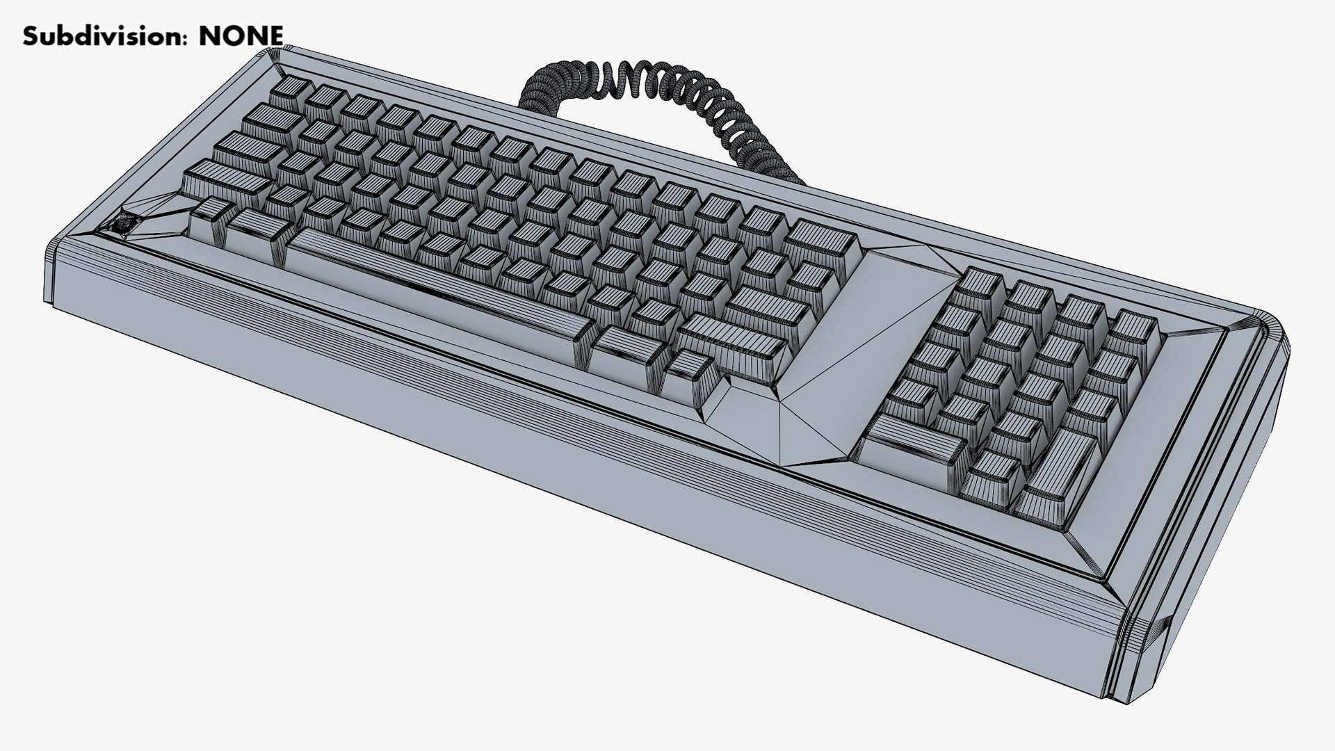 3D Model Apple Lisa A6MB101 Keyboard Vintage 1983-1986 M 1 - TurboSquid ...