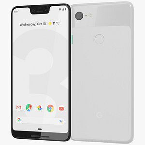 realistic google pixel 3 3D model