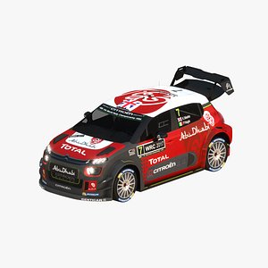 3D citroen c3 wrc 2017 model