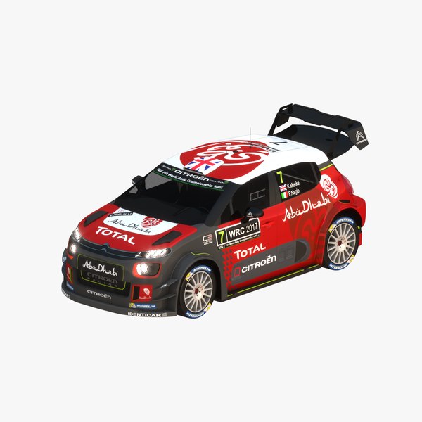 3D citroen c3 wrc 2017 model