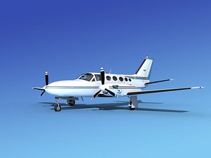 scale cessna 425 conquest 3d model