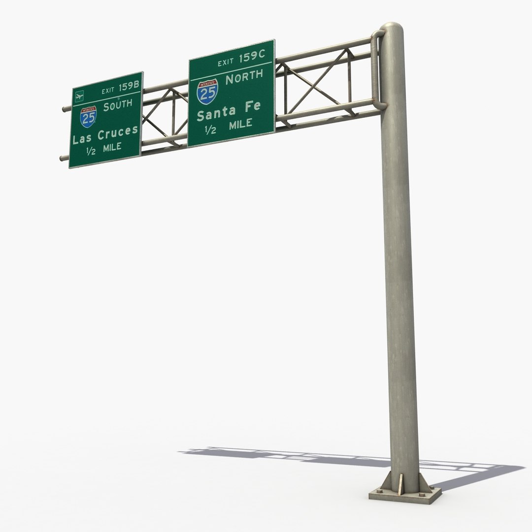 3d Model Highway Signage