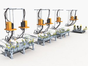 Hoisting welding production line