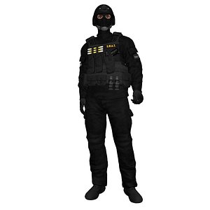 SWAT Soldier 1 LOD3 Rigged