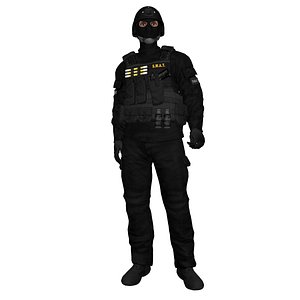 SWAT Soldier 1 LOD3 Rigged