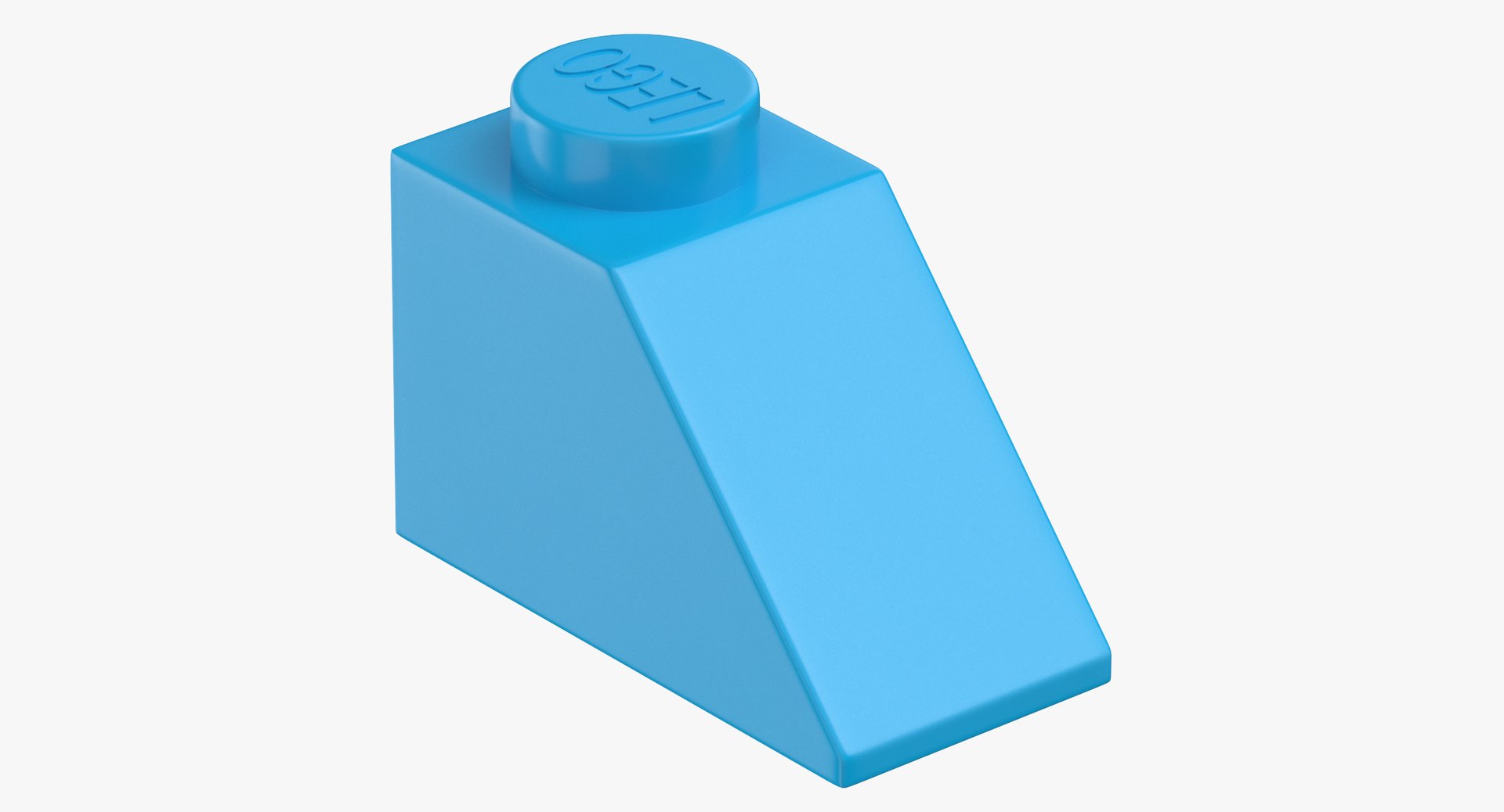 Lego Brick 2x1 Slope 3D Model TurboSquid 1409426