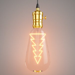 3D christmas light bulb model