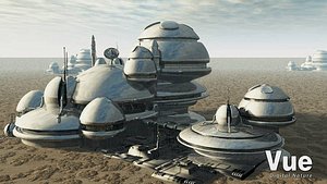 scifi station 3d model