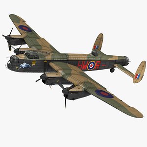 British Heavy Bomber Avro Lancaster WWII Rigged